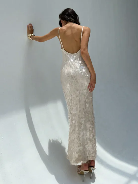 SHEENA SEQUIN DRESS-Apricot sold by hitheredarling product image thumbnail 2