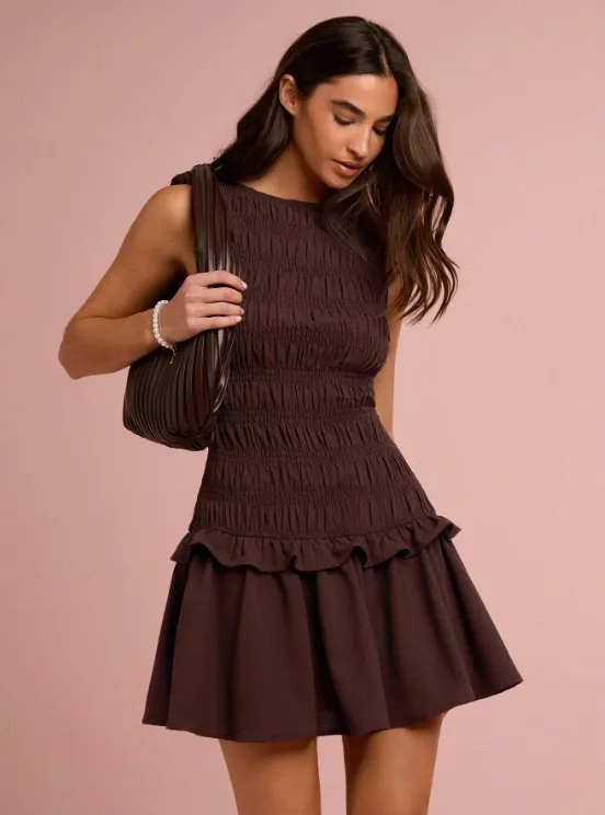 EMILY BROWN RUFFLE DRESS sold by hitheredarling