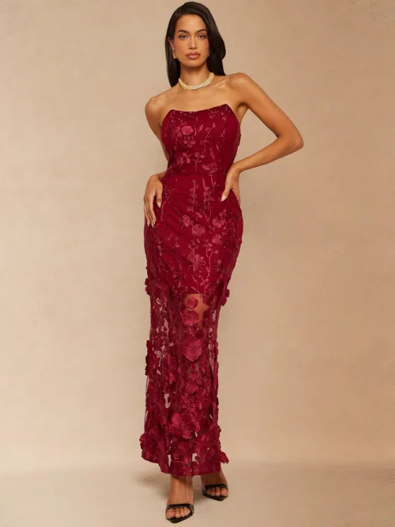 FLORENCE FLORAL STRAPLESS DRESS sold by hitheredarling product image thumbnail 4