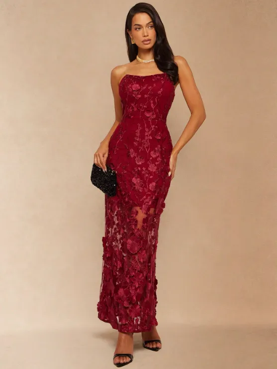 FLORENCE FLORAL STRAPLESS DRESS sold by hitheredarling product image thumbnail 3