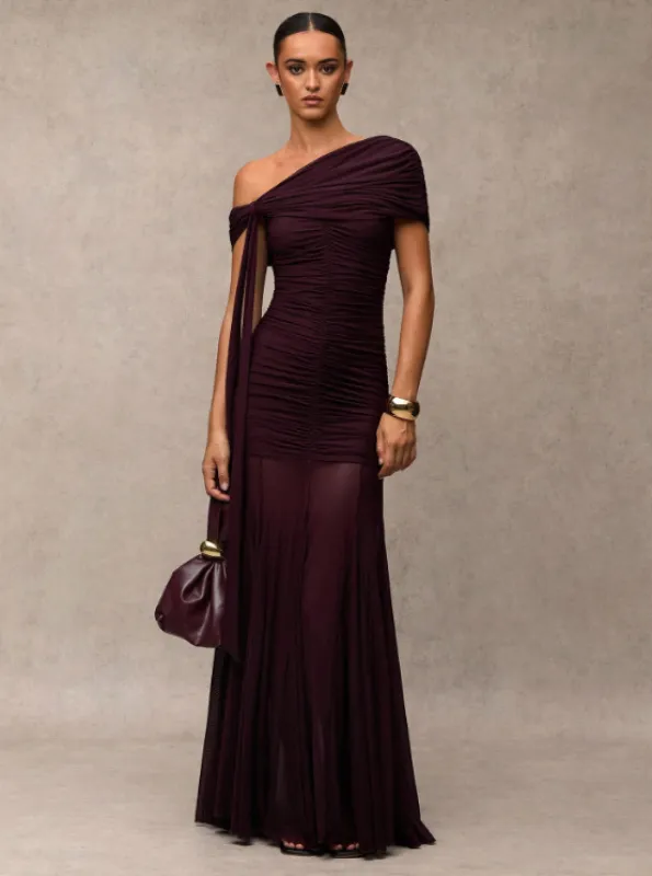 AMBER MAXI DRESS-RED VIOLET sold by hitheredarling