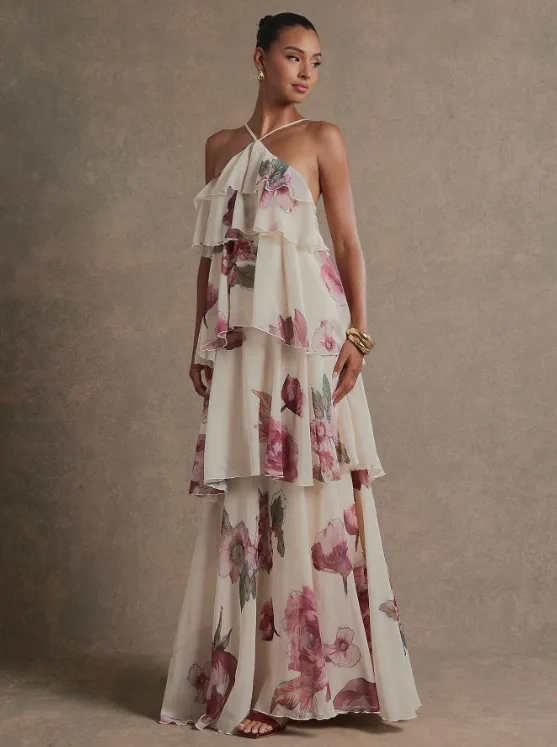 Sandra Chiffon Maxi Dress - Floral sold by hitheredarling