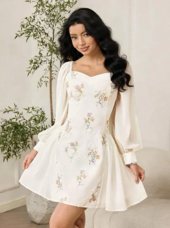 Sandria Floral Mini Dress sold by hitheredarling product image thumbnail 4