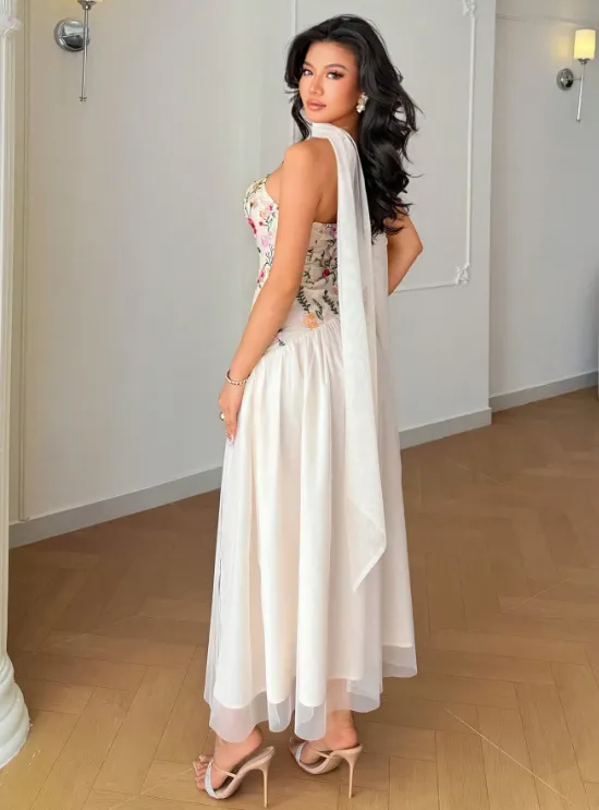 Daisy Embroidery Maxi Dress - Apricot sold by hitheredarling product image thumbnail 2