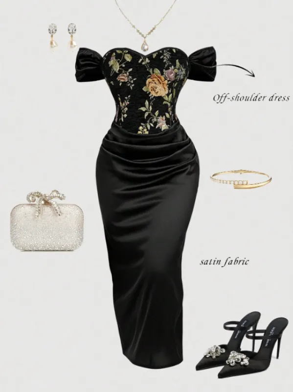 Jutta Floral Midi Dress sold by hitheredarling