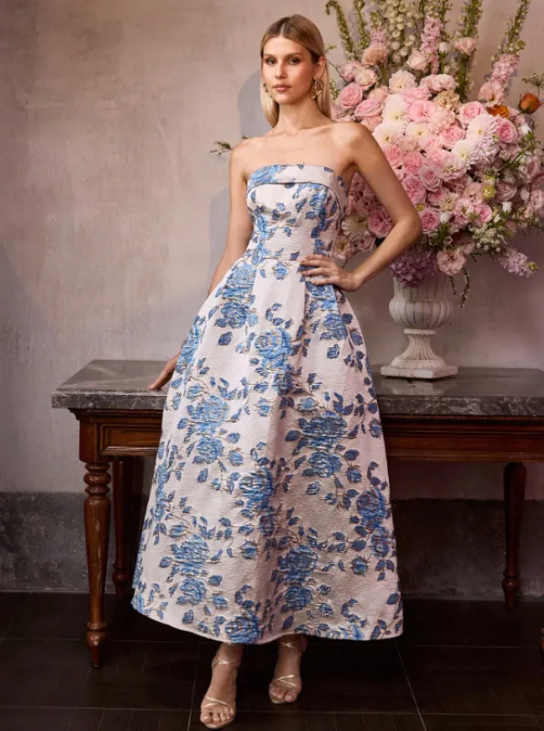 Clarence Jacquard Floral Maxi Dress made by hitheredarling