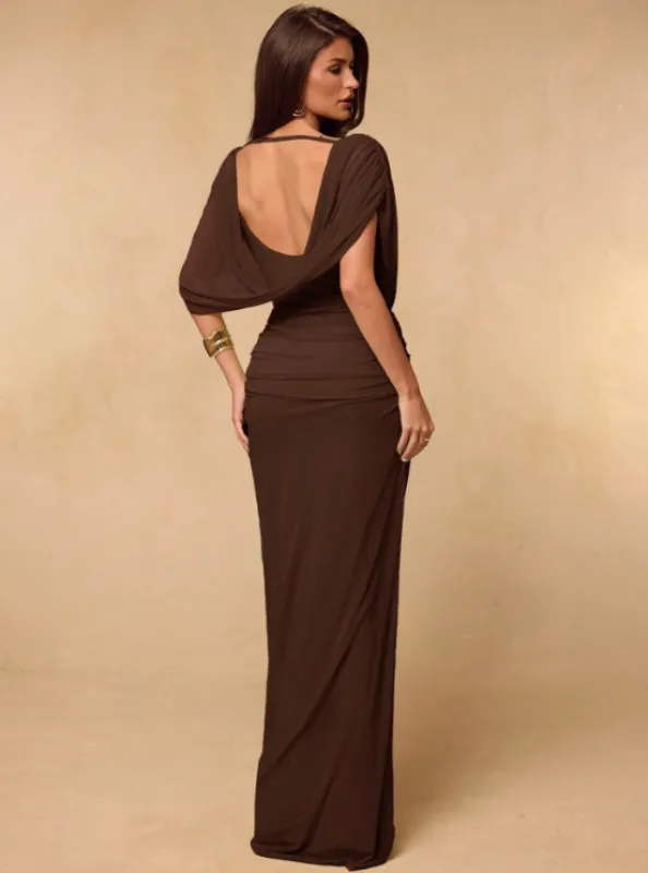 Sophia Off-Shoulder Draped Maxi Dress made by hitheredarling