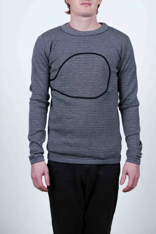 TYPE crew neck, carbon silver blend sold by S.N.S HERNING