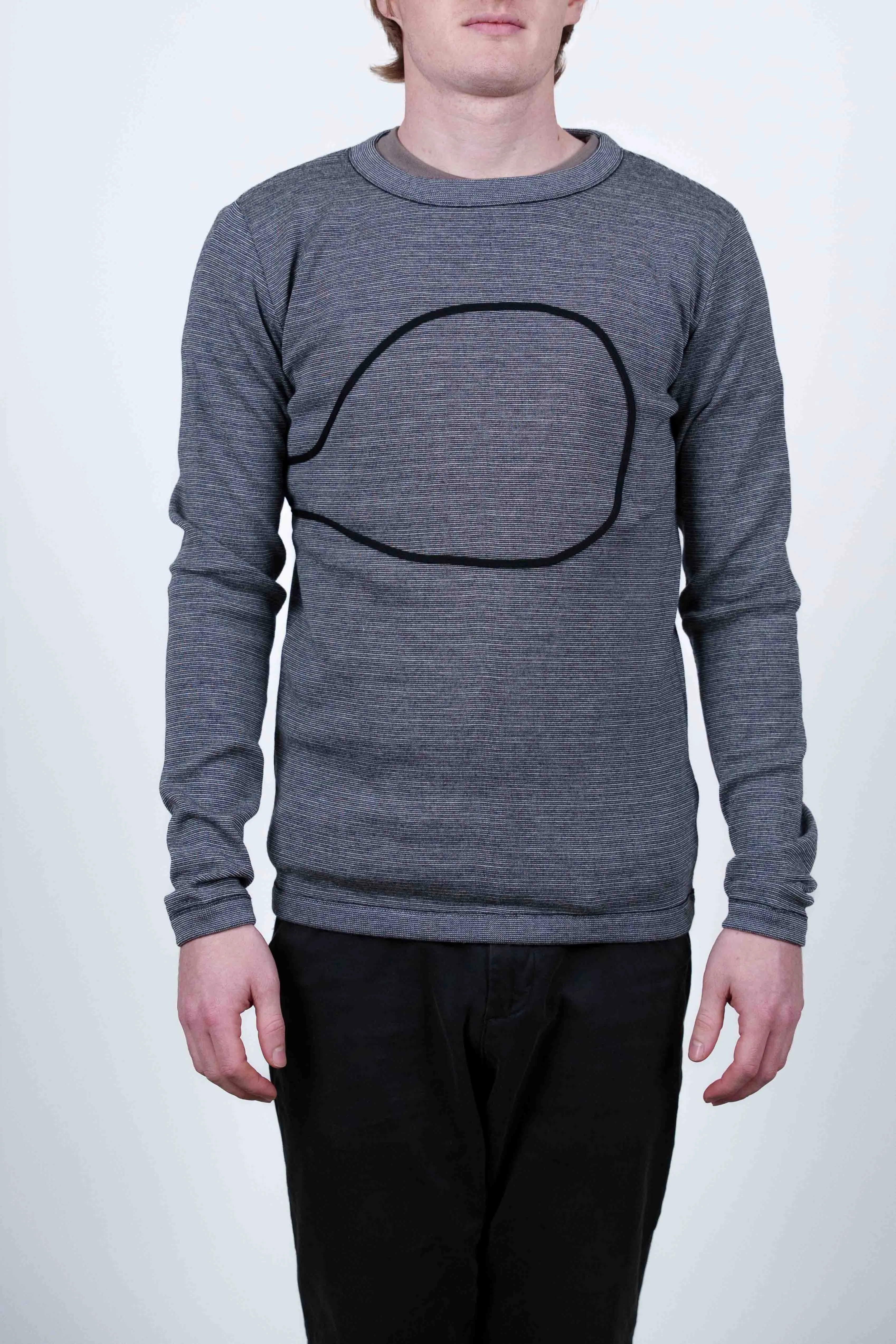TYPE crew neck, carbon silver blend sold by S.N.S HERNING