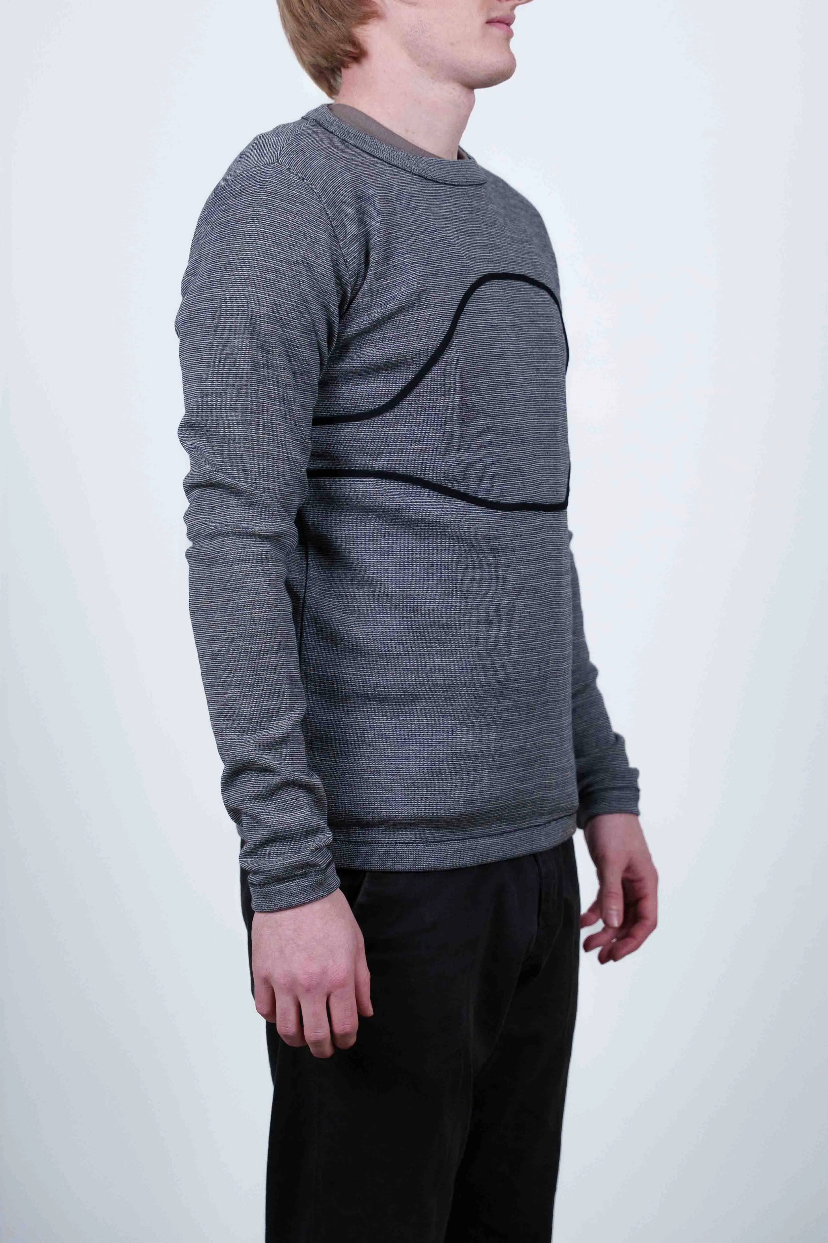 TYPE crew neck, carbon silver blend sold by S.N.S HERNING product image thumbnail 2