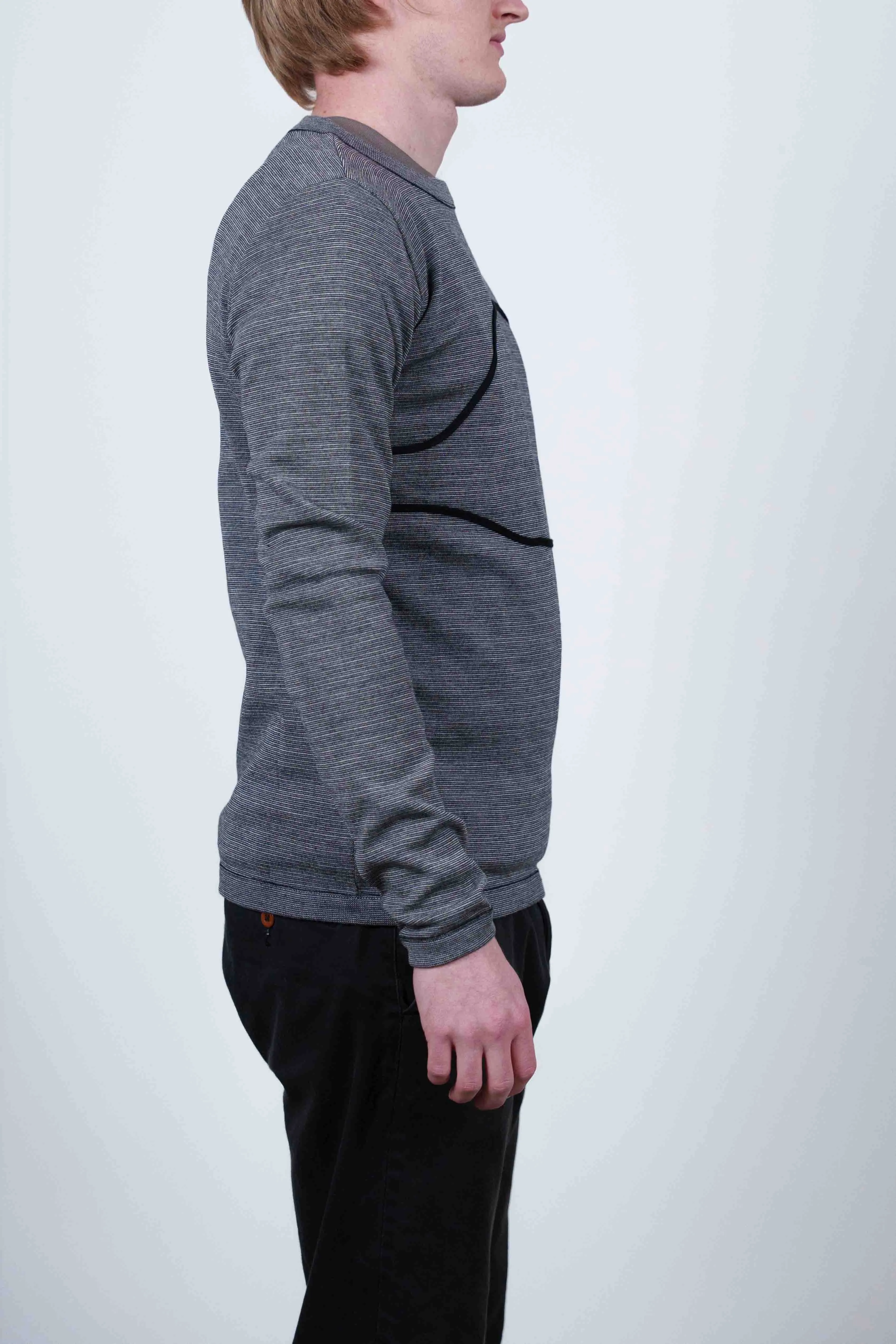TYPE crew neck, carbon silver blend sold by S.N.S HERNING product image thumbnail 3