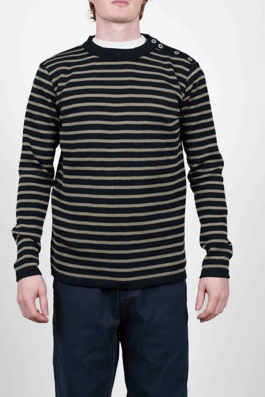 NAVAL crew neck | rund hals, navy blue [2] / rope grey sold by S.N.S HERNING