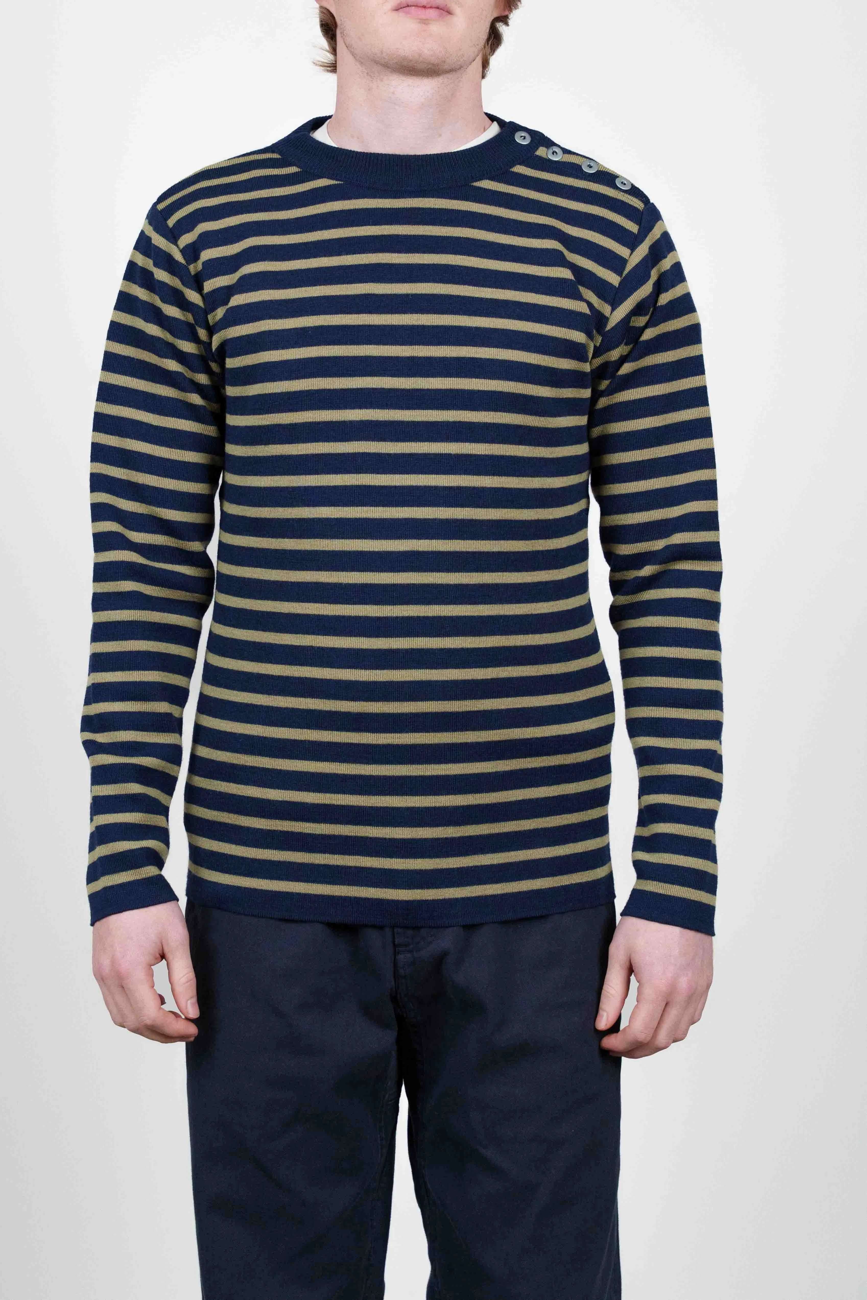 NAVAL crew neck, sea blue / light green sold by S.N.S HERNING