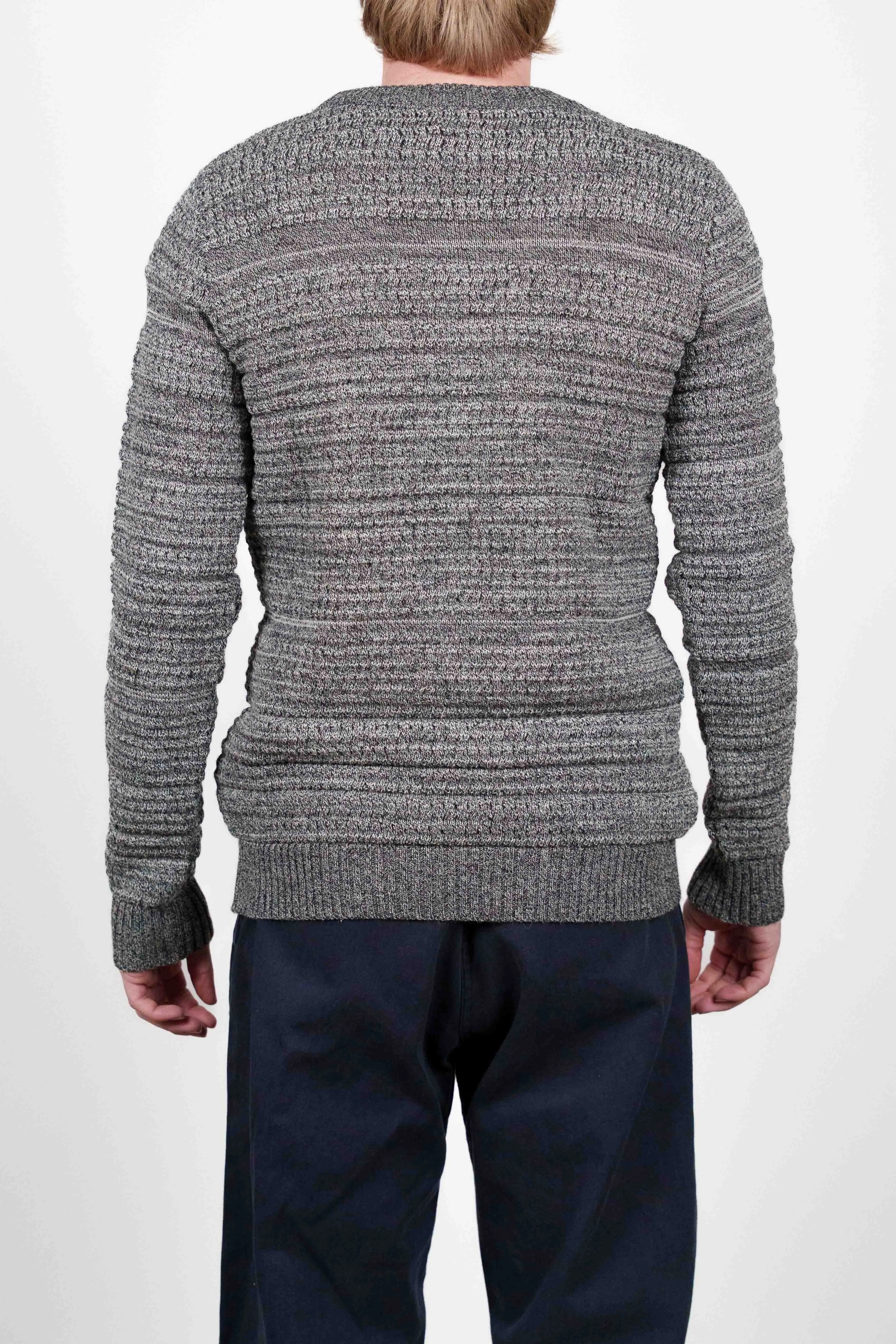 FLUX crew neck, white noise mix sold by S.N.S HERNING product image thumbnail 4