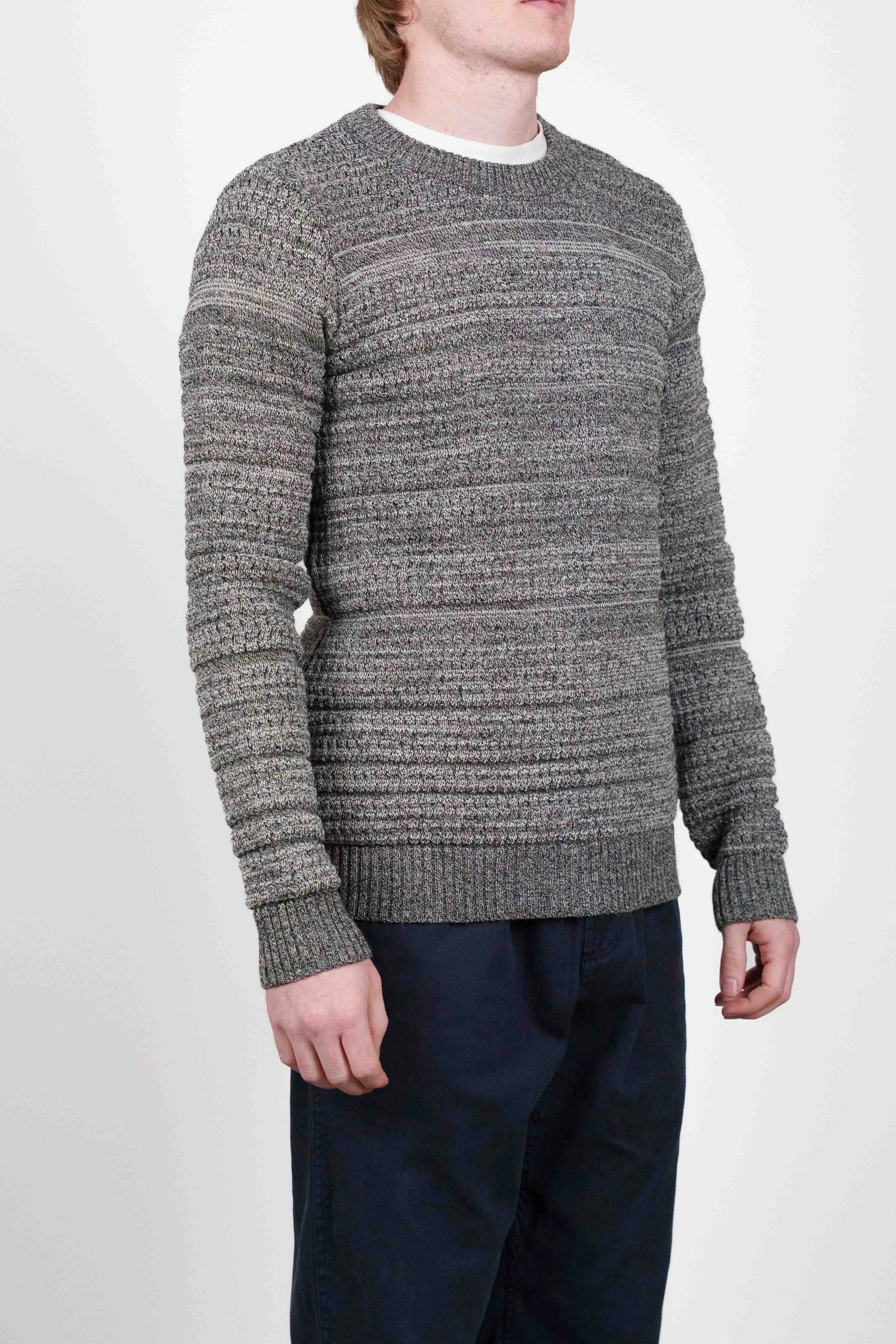 FLUX crew neck, white noise mix sold by S.N.S HERNING product image thumbnail 2