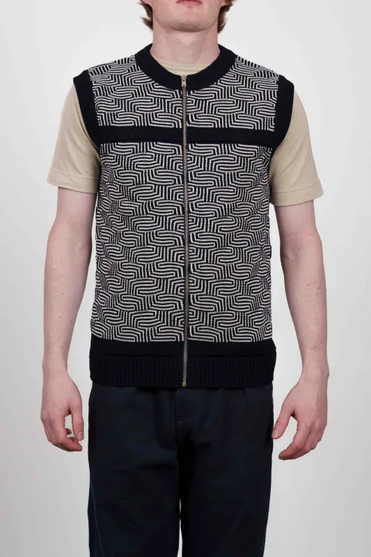 RADIO vest, navy blue / off white made by S.N.S HERNING