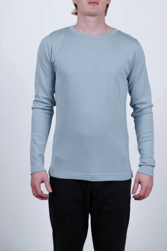 RITE crew neck, light blue moiré sold by S.N.S HERNING