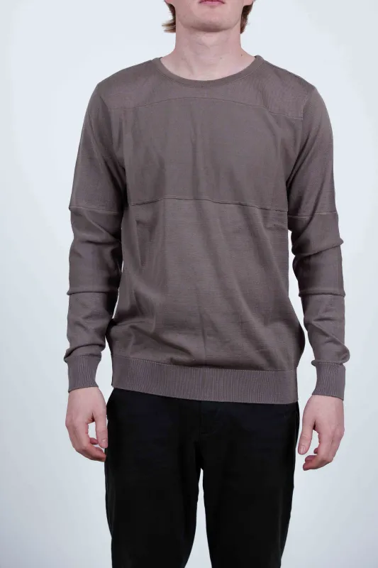 EXIT crew neck, clay grey sold by S.N.S HERNING