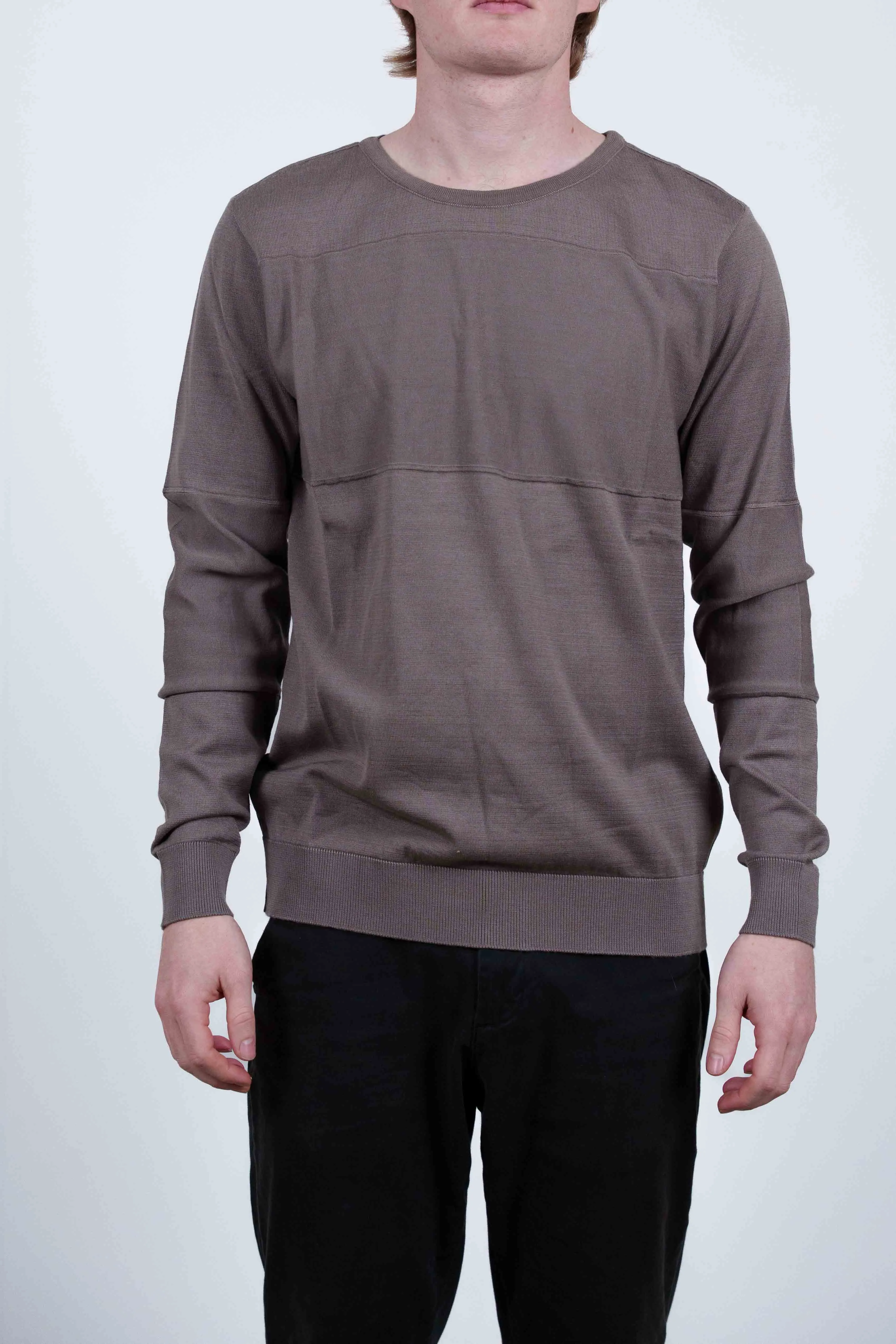 EXIT crew neck, clay grey sold by S.N.S HERNING