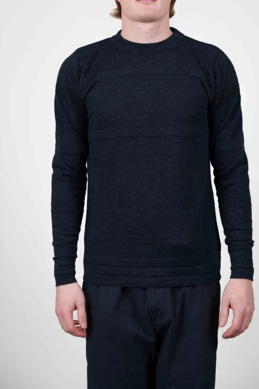 TRANSIT sweater, ocean blue / black melange sold by S.N.S HERNING