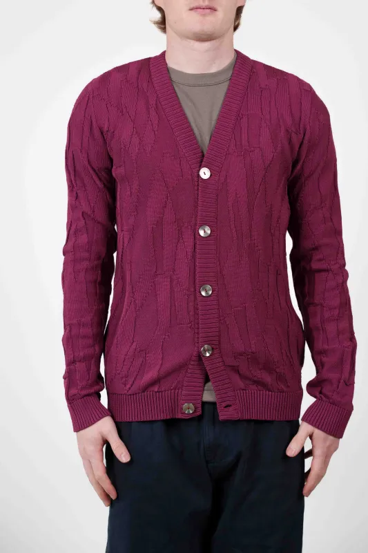 PR0CESS0R cardigan, solid purple sold by S.N.S HERNING