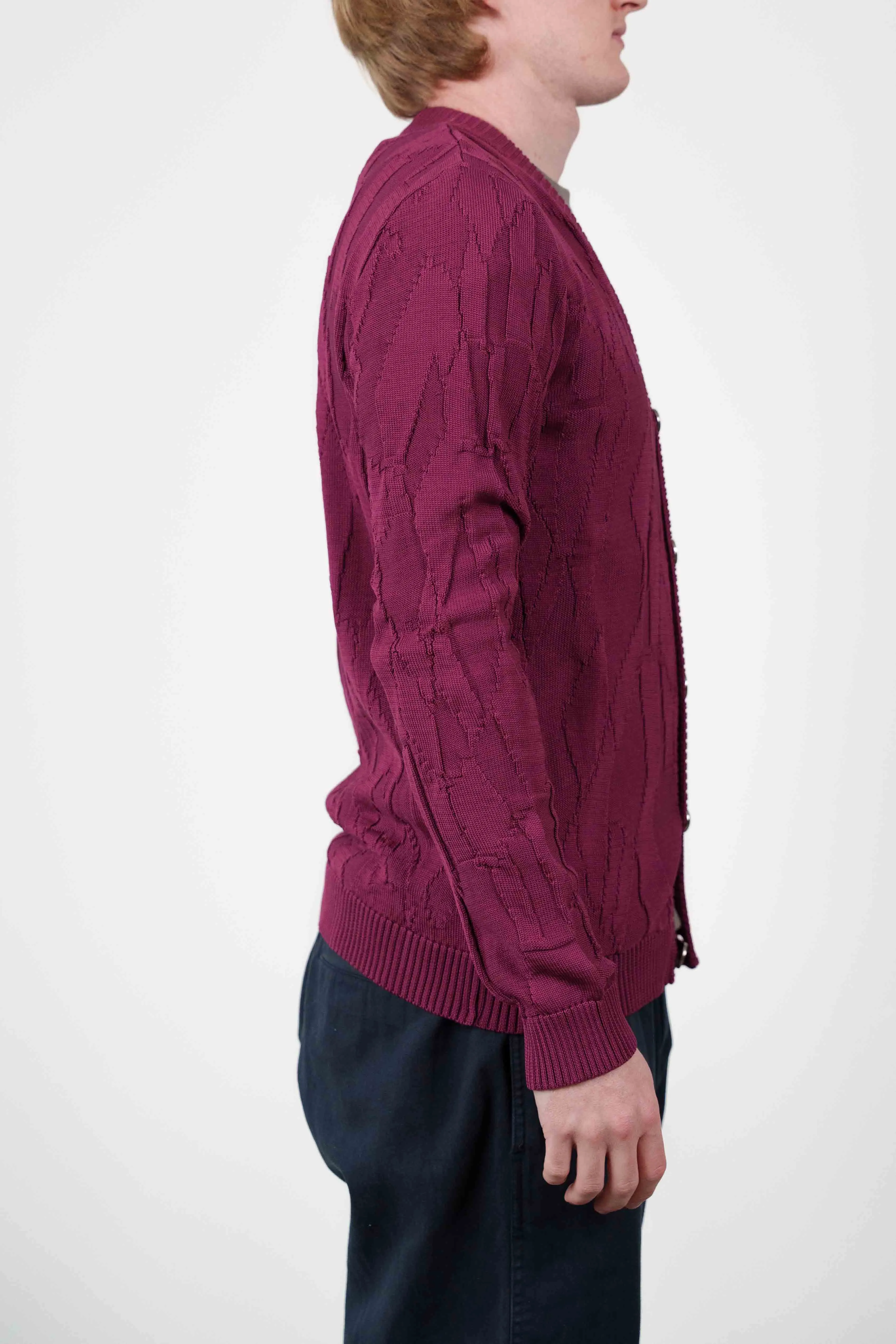 PR0CESS0R cardigan, solid purple sold by S.N.S HERNING product image thumbnail 3