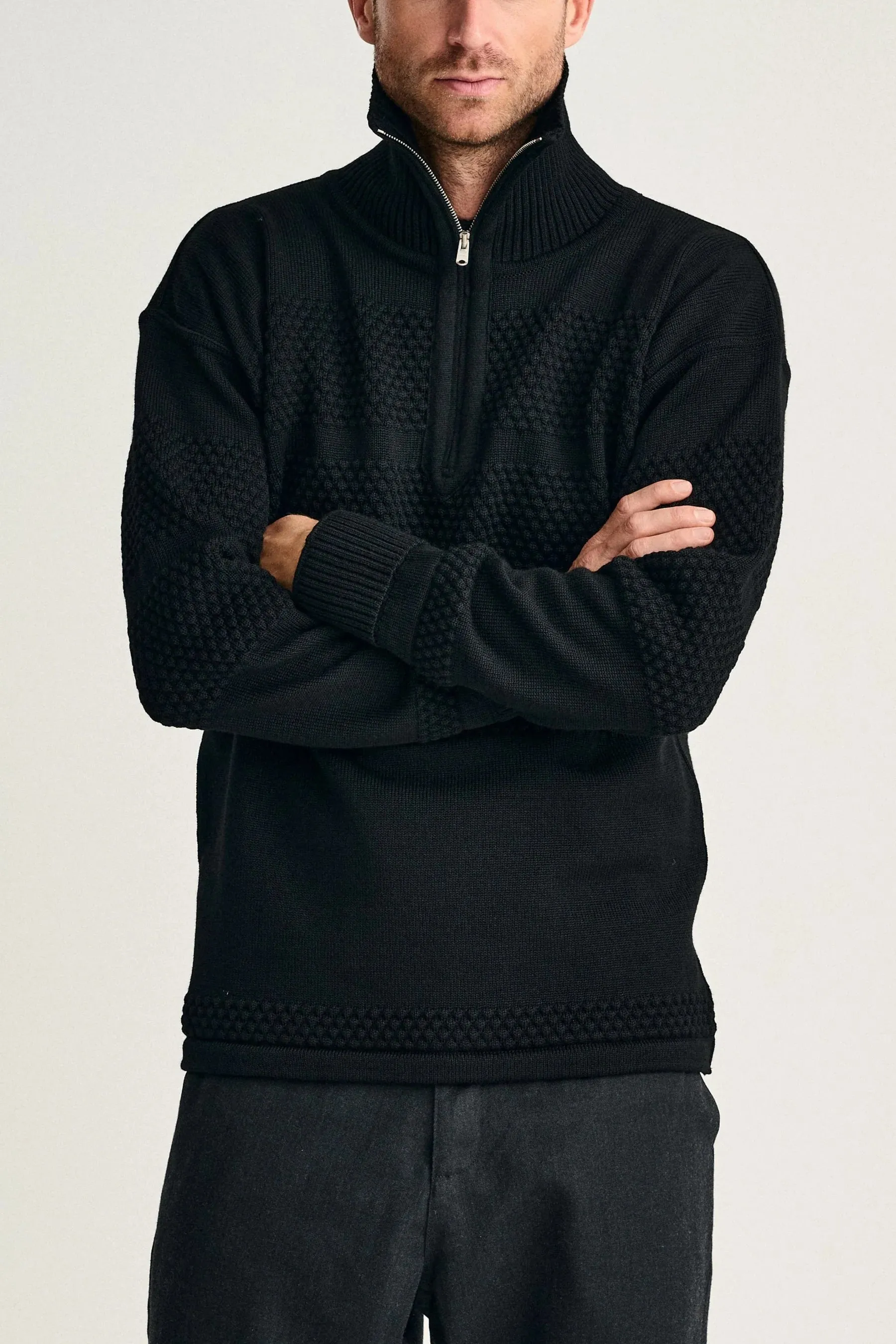 FISHERMAN half zip, black void sold by S.N.S HERNING product image thumbnail 5