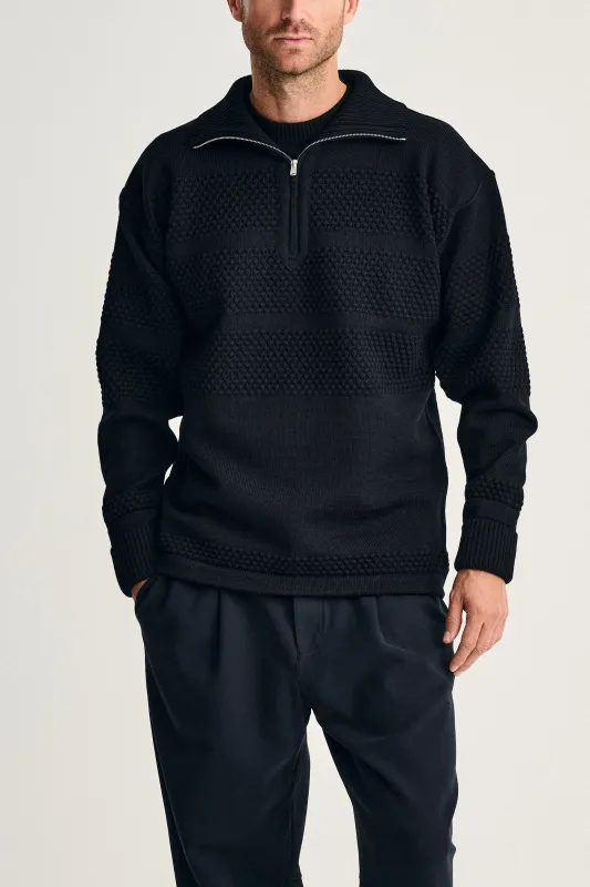 FISHERMAN short zip | kort lynlås, navy blue sold by S.N.S HERNING