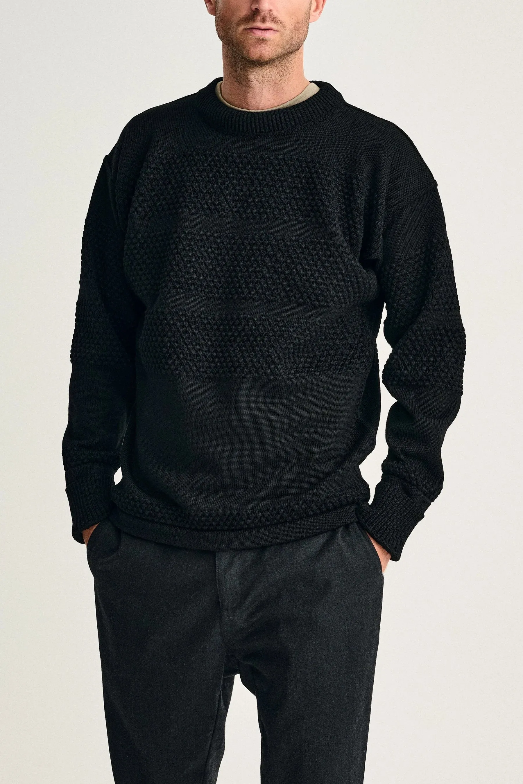 FISHERMAN crew neck | rund hals, black void sold by S.N.S HERNING product image thumbnail 5
