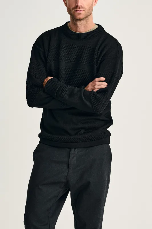 FISHERMAN crew neck | rund hals, black void sold by S.N.S HERNING