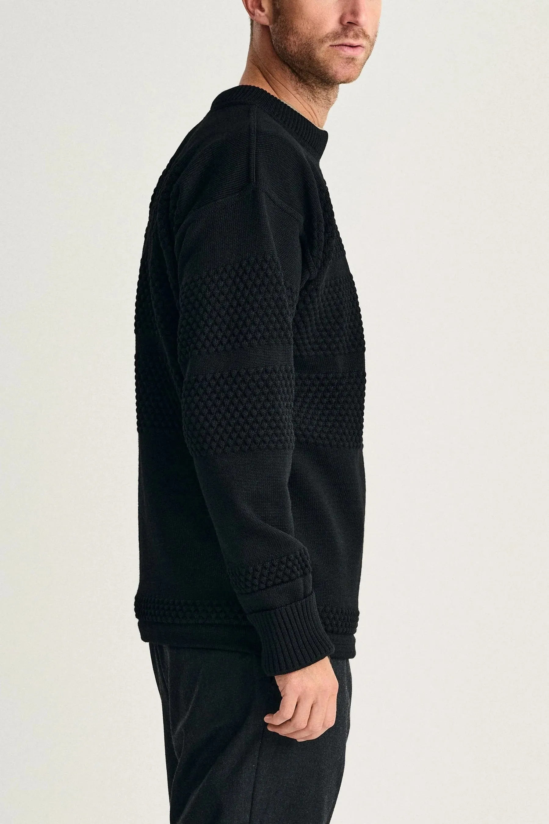 FISHERMAN crew neck | rund hals, black void sold by S.N.S HERNING product image thumbnail 4