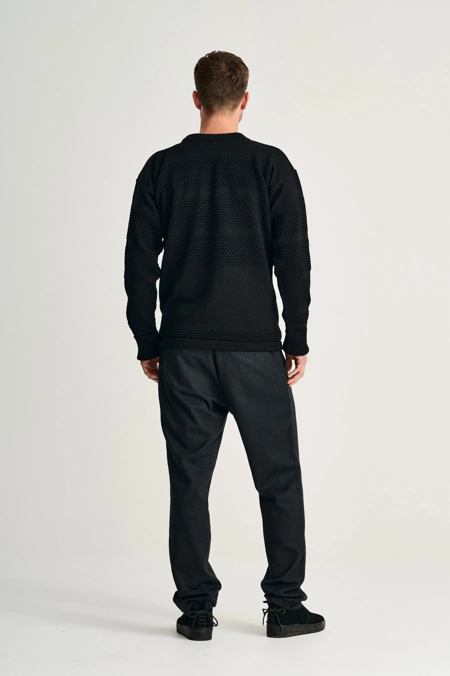 FISHERMAN crew neck | rund hals, black void sold by S.N.S HERNING product image thumbnail 3