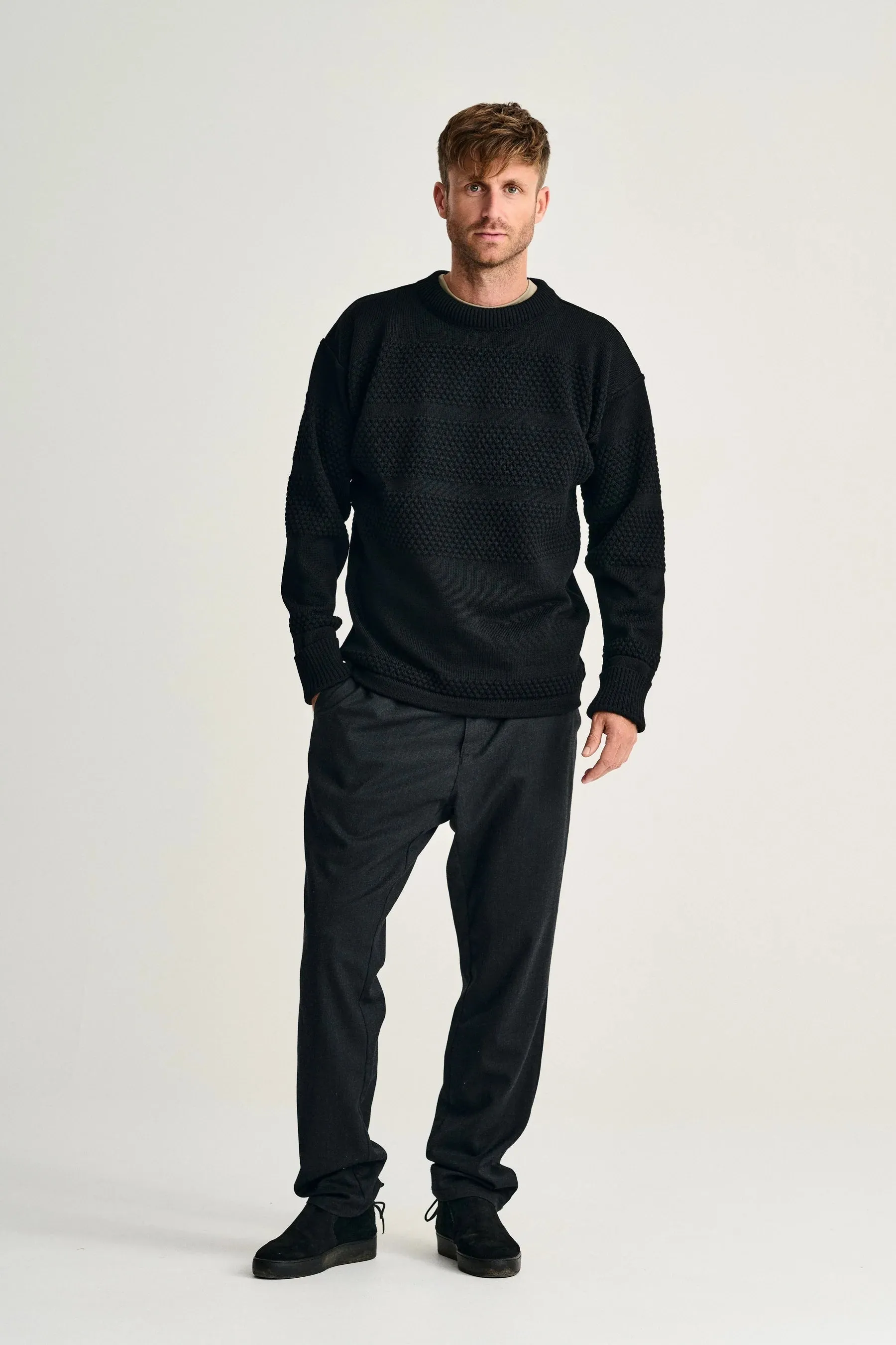 FISHERMAN crew neck | rund hals, black void sold by S.N.S HERNING product image thumbnail 2