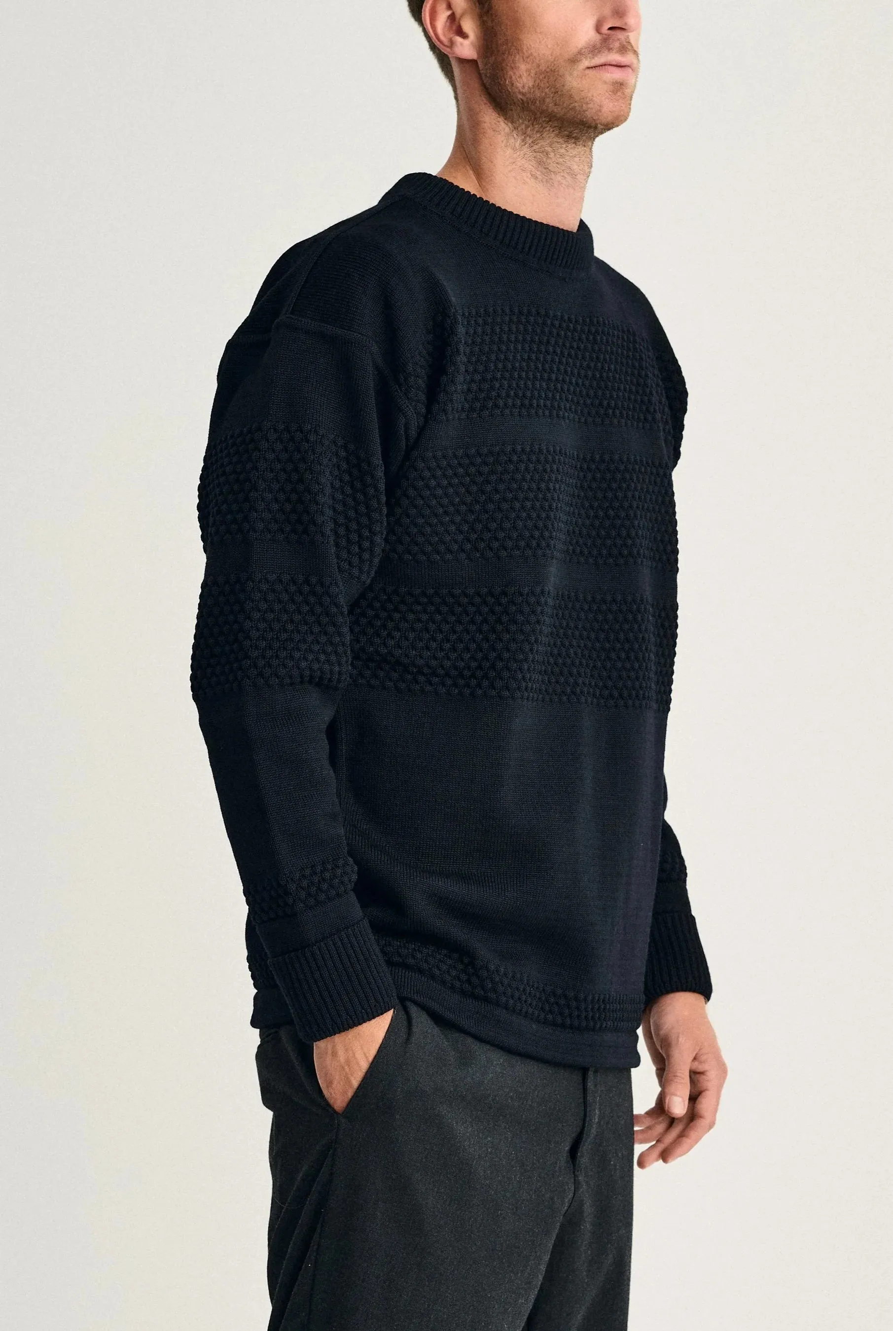 FISHERMAN crew neck | rund hals, navy blue sold by S.N.S HERNING product image thumbnail 4