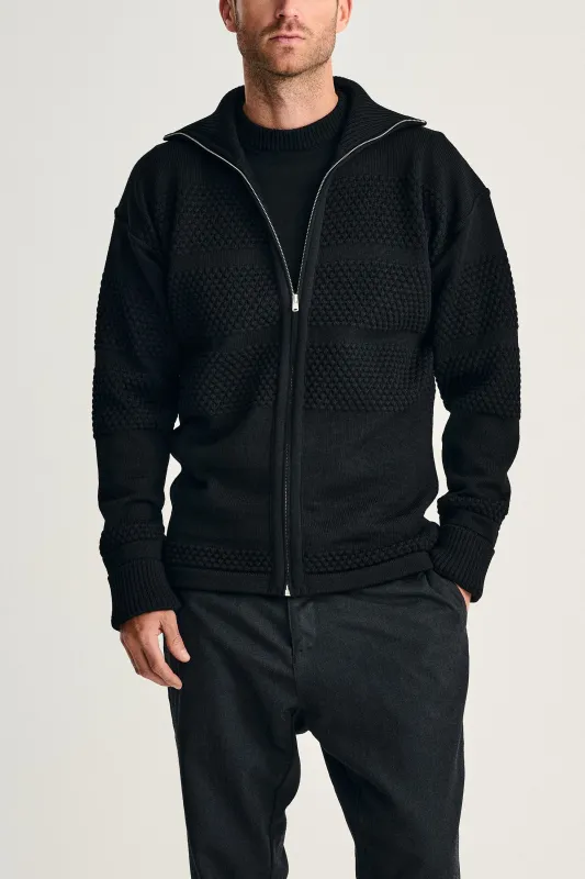 FISHERMAN full zip | lang lynlås, black void sold by S.N.S HERNING