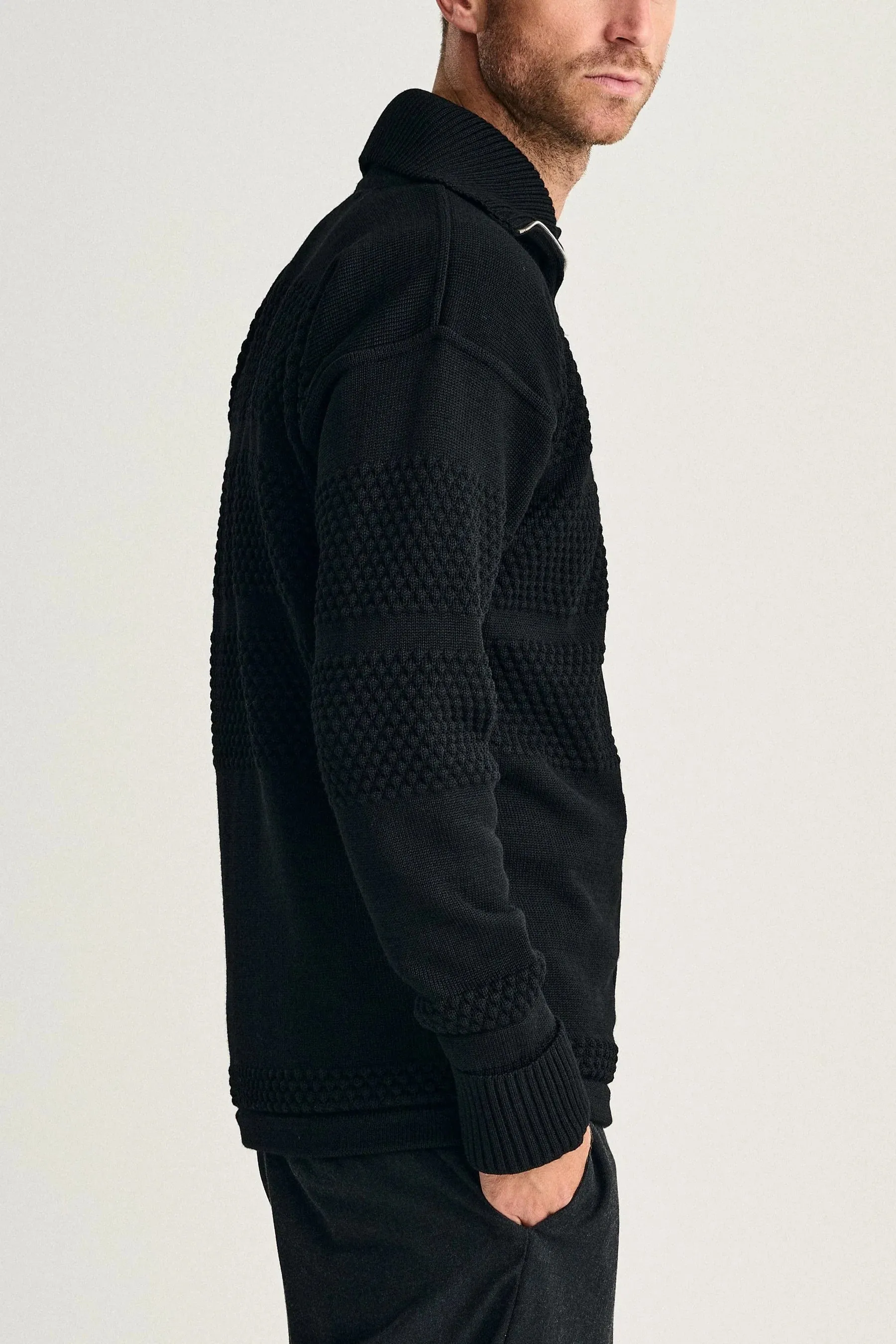 FISHERMAN full zip | lang lynlås, black void sold by S.N.S HERNING product image thumbnail 4