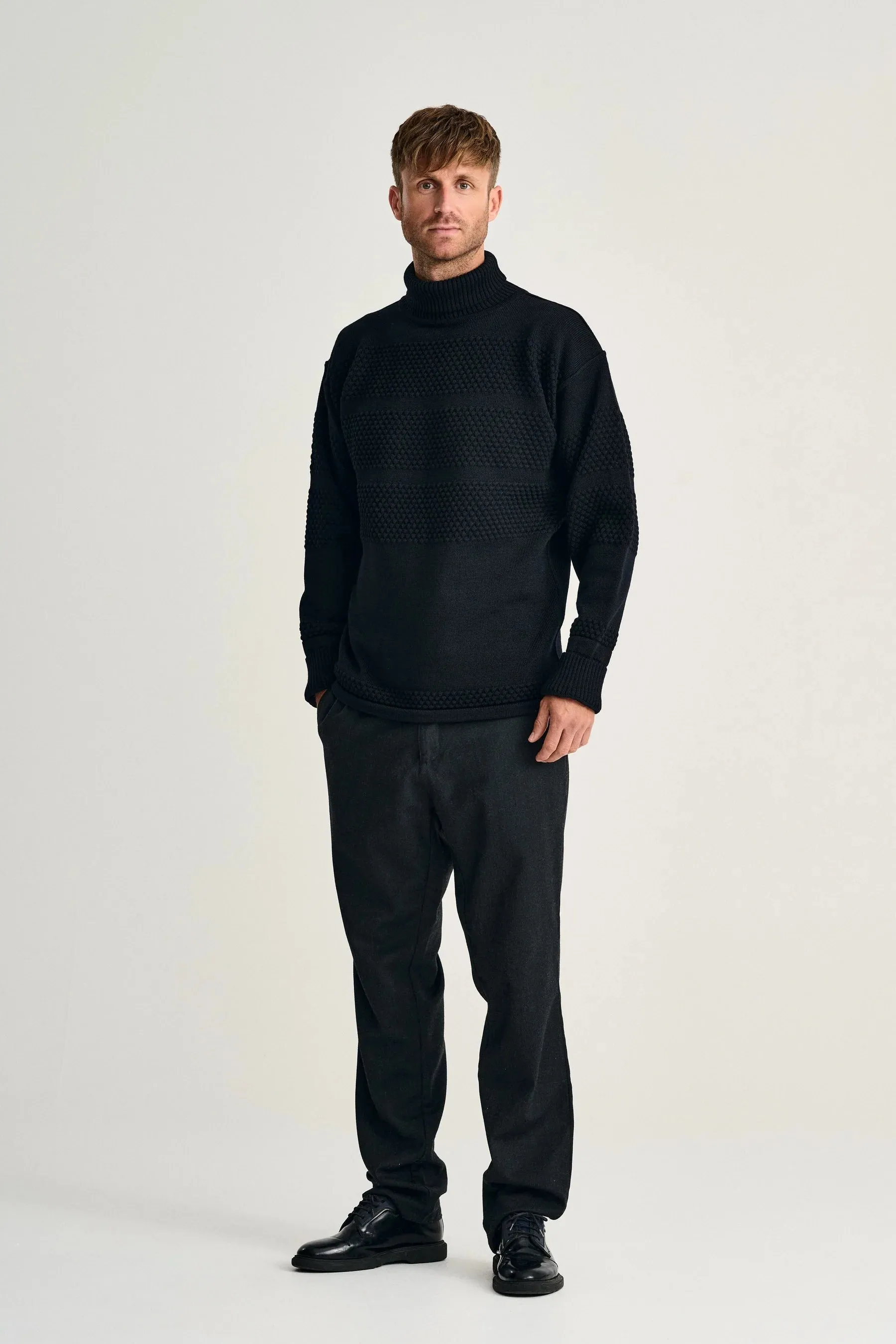 FISHERMAN sweater, navy blue sold by S.N.S HERNING product image thumbnail 3