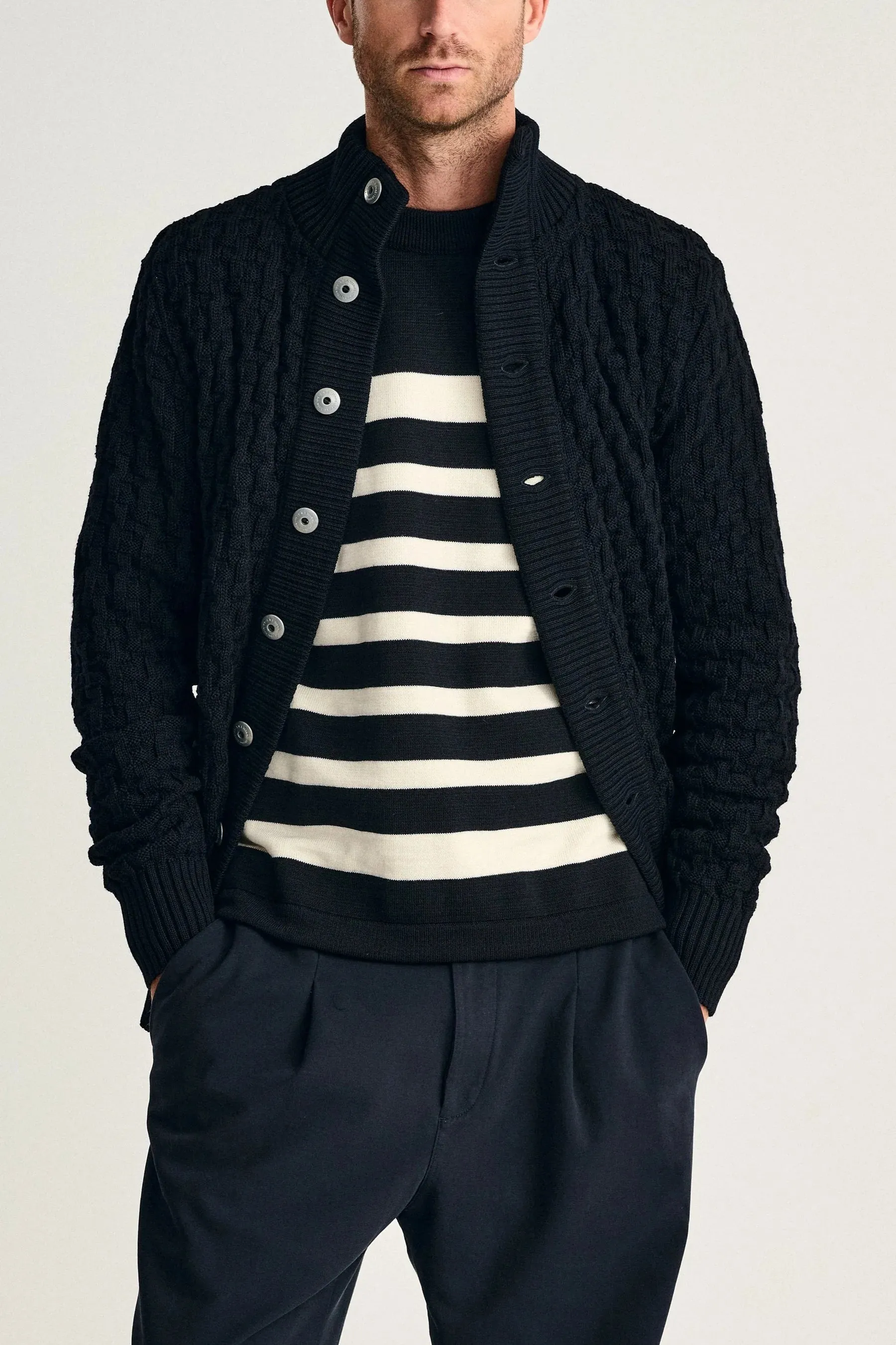 STARK cardigan, navy blue sold by S.N.S HERNING product image thumbnail 5