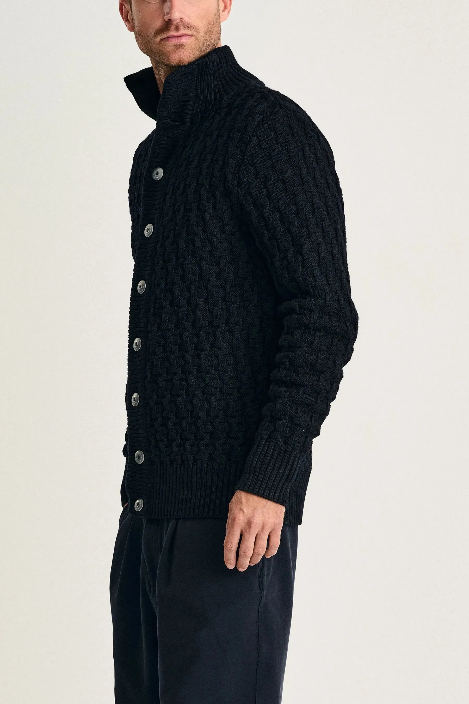 STARK cardigan, navy blue sold by S.N.S HERNING product image thumbnail 4
