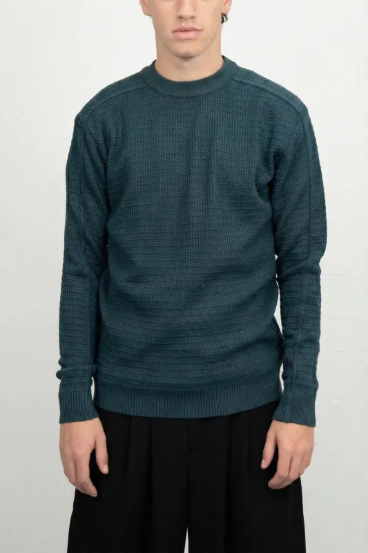 ROENTGEN-II crew neck | rund hals, faded mineral blue (f) sold by S.N.S HERNING