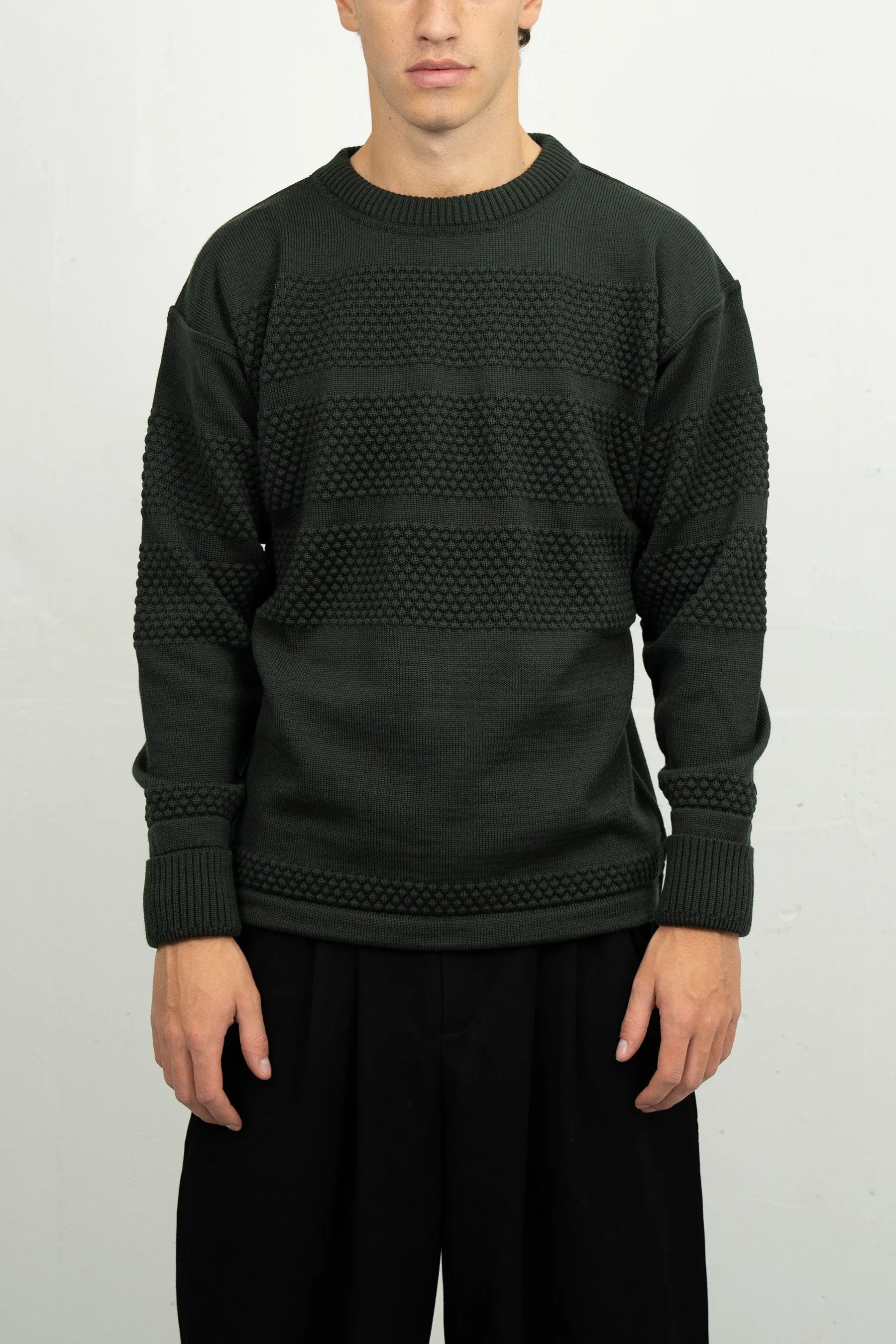 FISHERMAN crew neck | rund hals, dark forest green sold by S.N.S HERNING