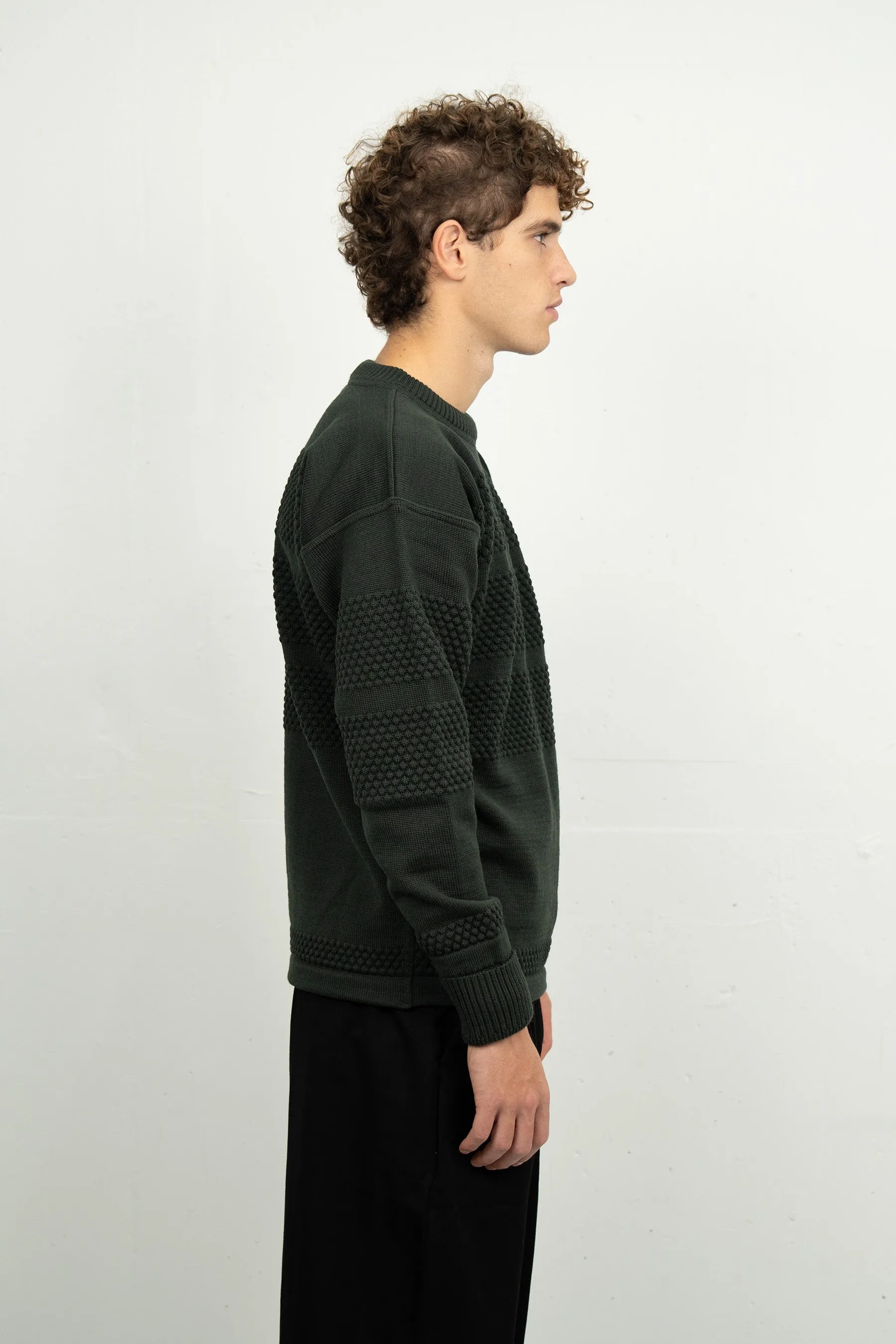 FISHERMAN crew neck | rund hals, dark forest green sold by S.N.S HERNING product image thumbnail 4