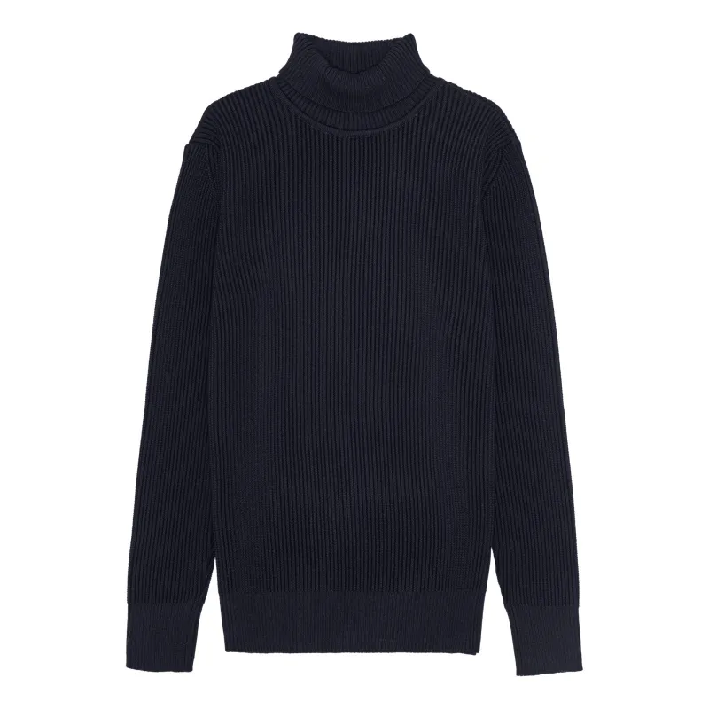 FENDER-III sweater | høj hals, navy blue (f) sold by S.N.S HERNING