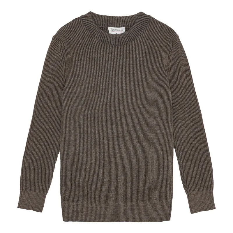 FENDER-III crew neck | rund hals, terra brown (f) sold by S.N.S HERNING