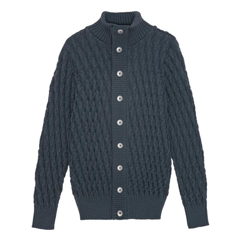STARK cardigan, faded mineral blue sold by S.N.S HERNING