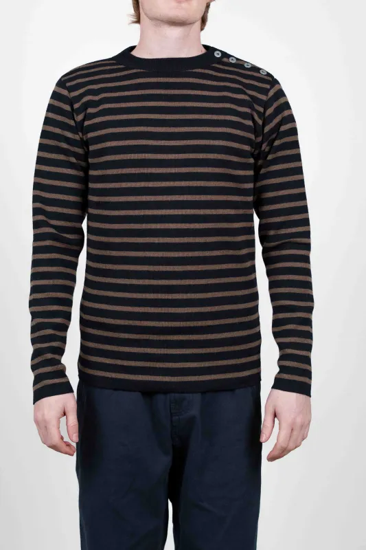 NAVAL crew neck, navy blue / tag brown sold by S.N.S HERNING
