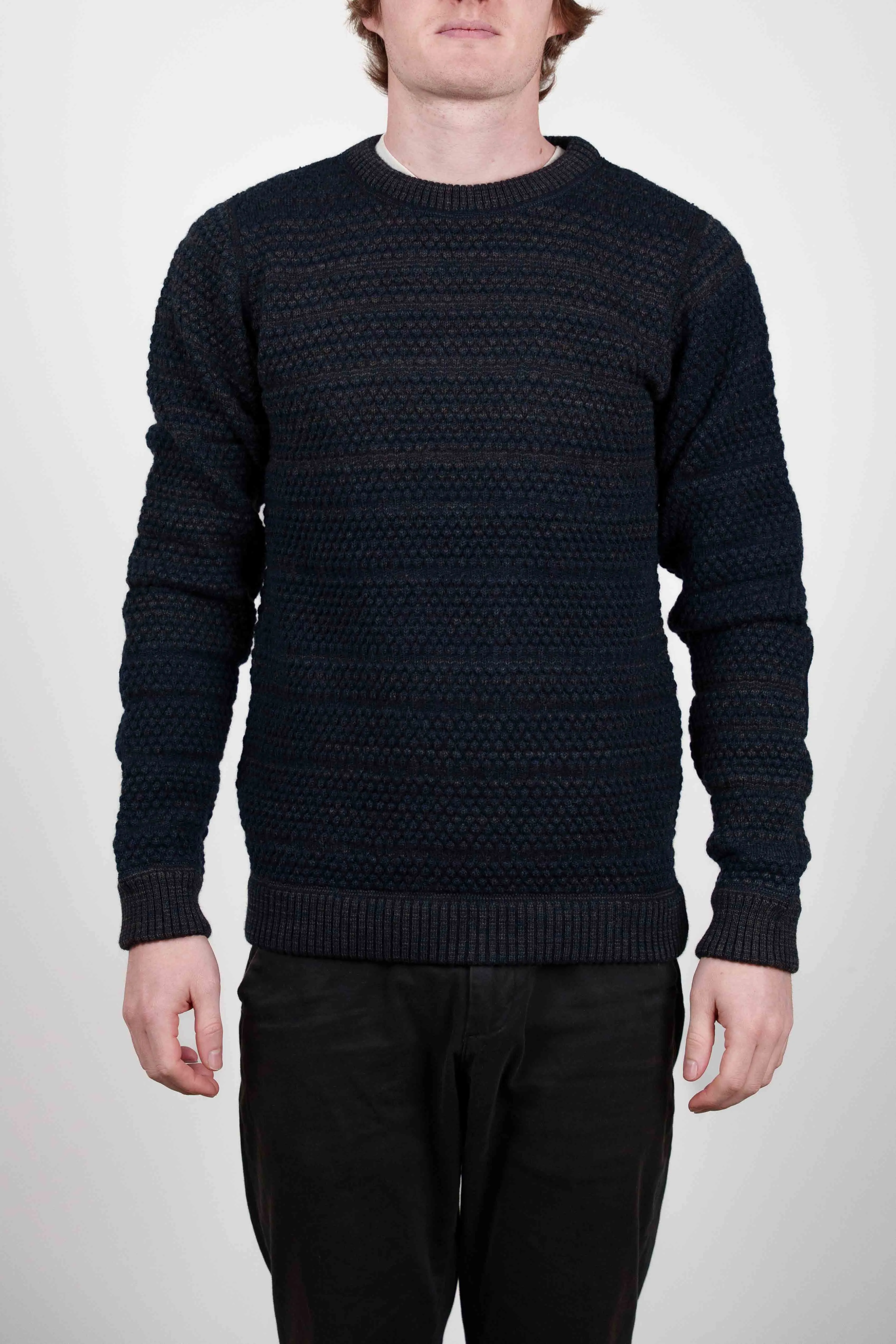 MOMENT sweater, navy blue mix sold by S.N.S HERNING