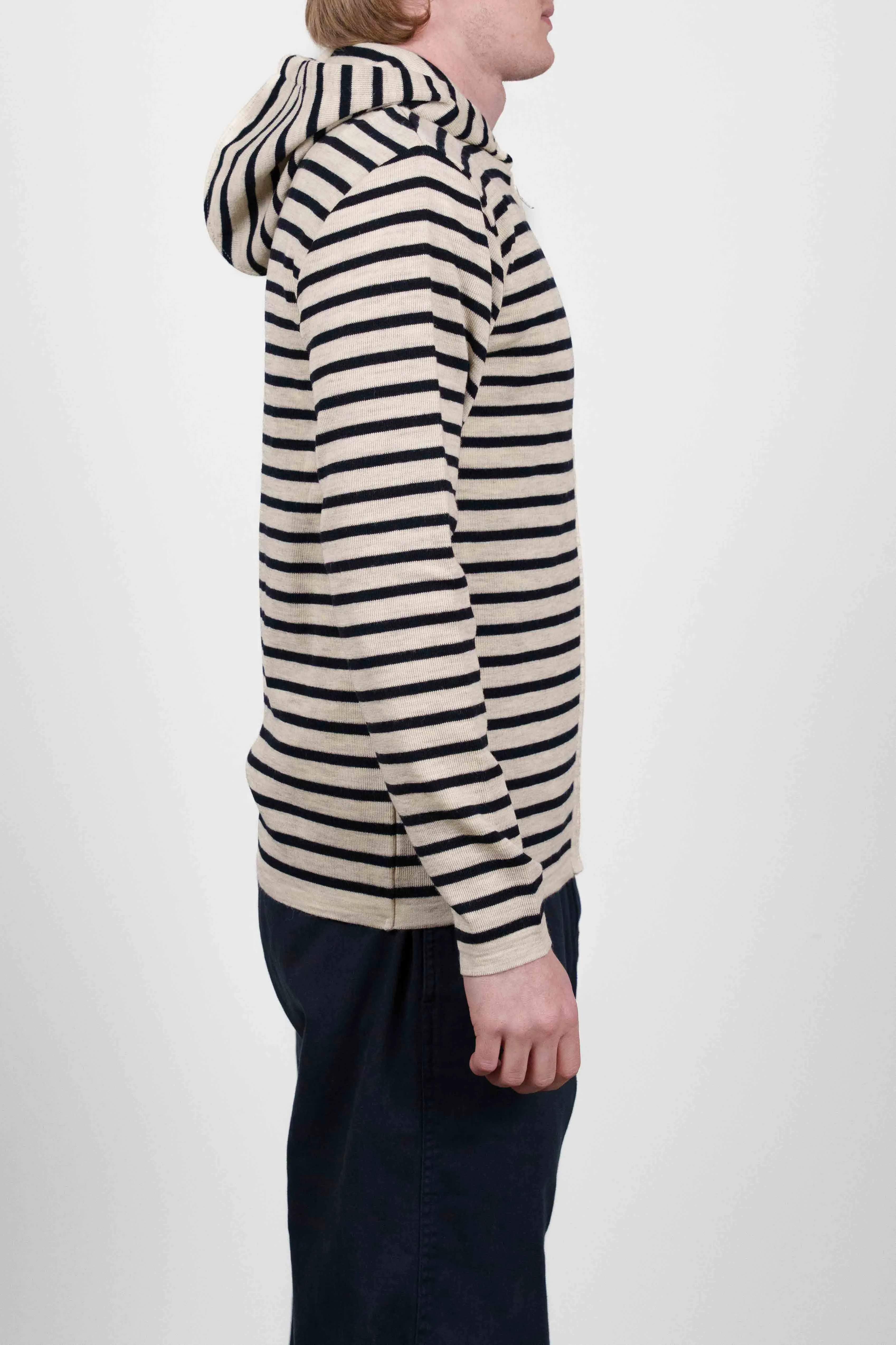 NAVAL hoodie jacket, raw / navy blue sold by S.N.S HERNING product image thumbnail 3