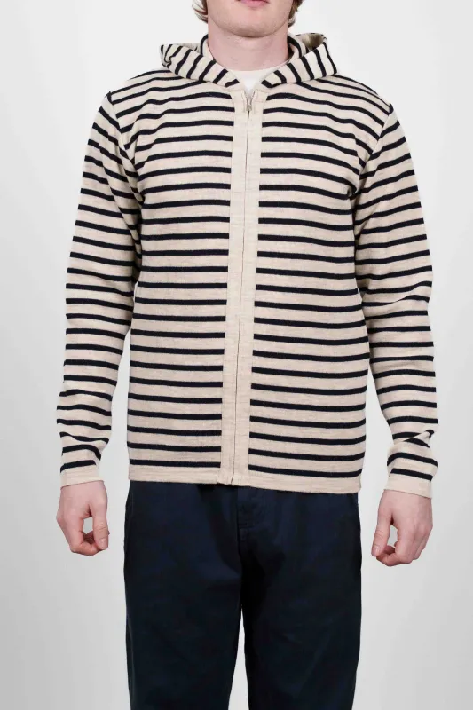 NAVAL hoodie jacket, raw / navy blue made by S.N.S HERNING