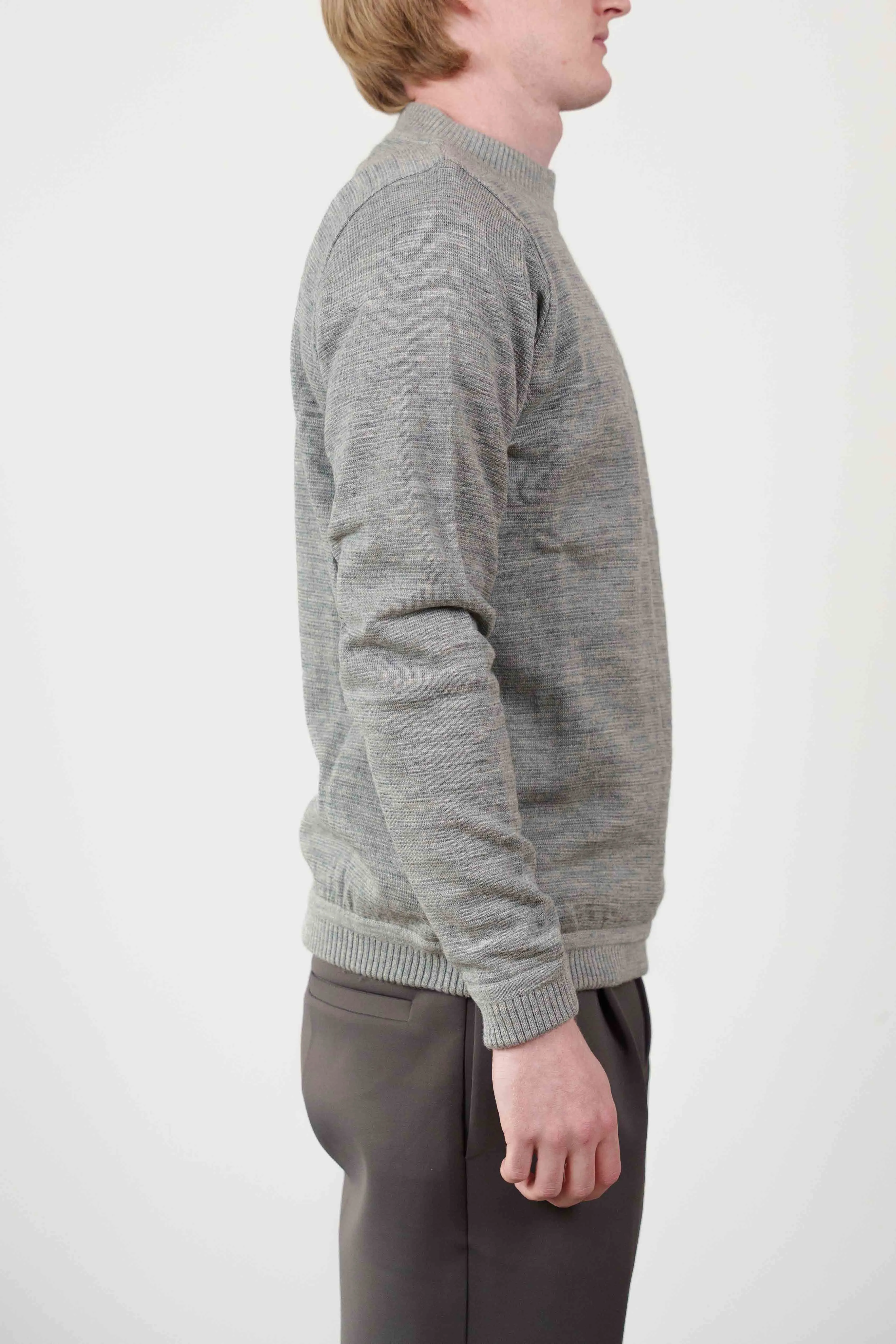 BASIS sweater, concrete / top grey melange sold by S.N.S HERNING product image thumbnail 3